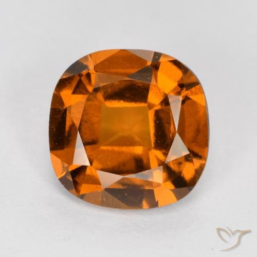 1.60ct Natürlicher tieforange Hessonit-Granat, Kissen, VS