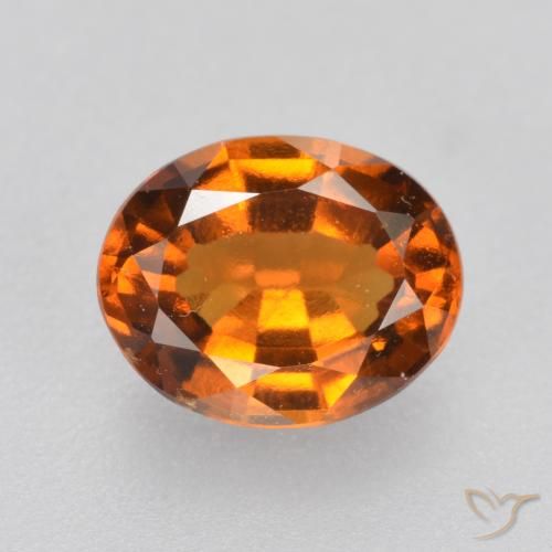 1,47 ctw natürlicher orangefarbener Hessonit, Oval Schliff, VVS-VS