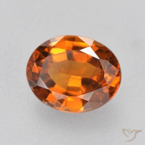 1,47 ctw natürlicher orangefarbener Hessonit, Oval Schliff, VVS-VS