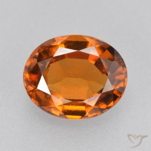 1.92ct Natürlicher tieforange Hessonit-Granat, Oval, VVS-VS