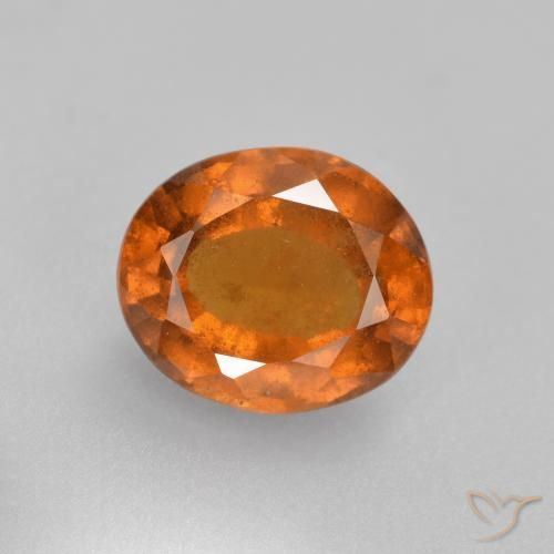 1.64ct Natürlicher Mittelorange Hessonit-Granat, Oval, SI