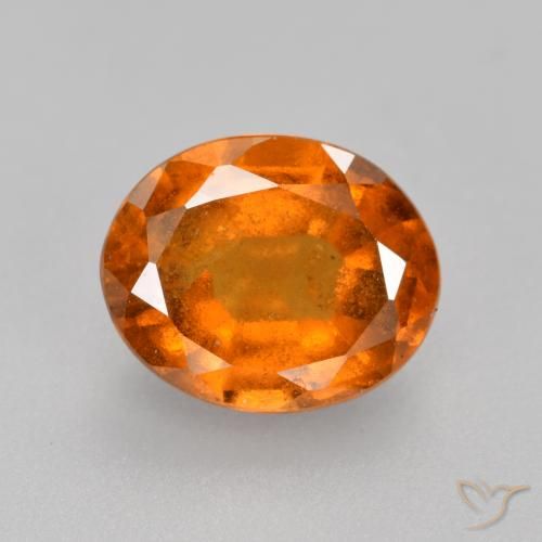 2.06ct Natürlicher tieforange Hessonit-Granat, Oval, SI