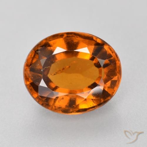 1.98ct Natürlicher rötlich-orange Hessonit-Granat, Oval, VS-SI