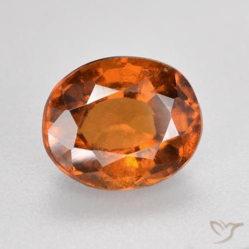 9,17 ctw natürlicher Mitteldunkles Orange Hessonit-Granat, Oval, VS-SI