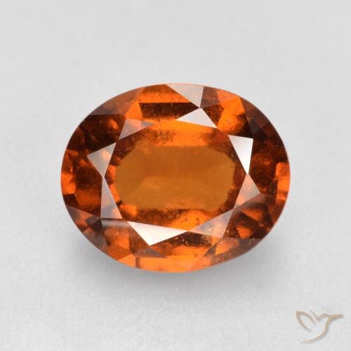 2.27ct Natürlicher rötlich-orange Hessonit-Granat, Oval, VS-SI
