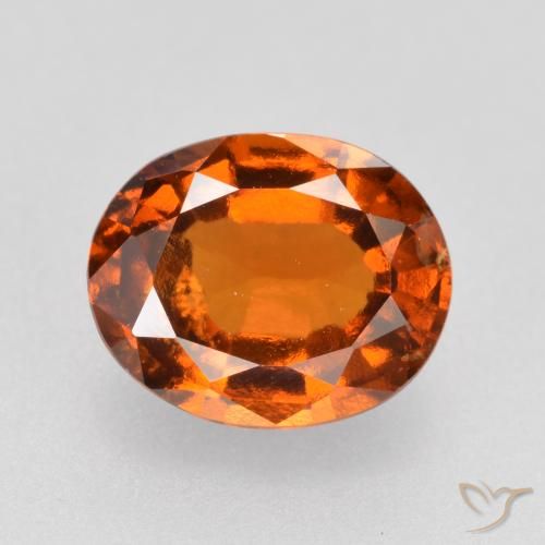 1.62ct Natürlicher tieforange Hessonit-Granat, Oval, VS-SI