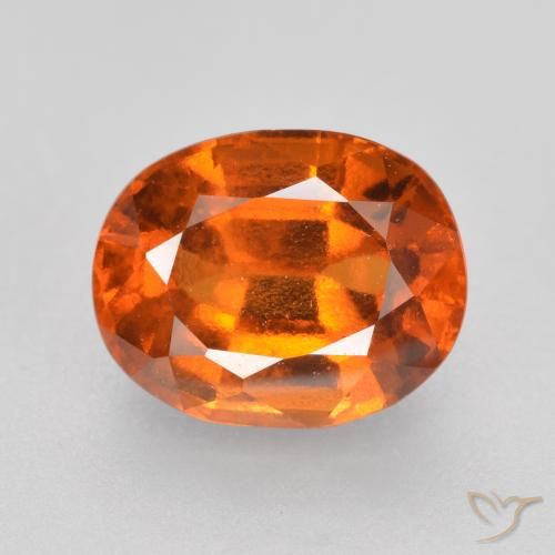 2.08ct Natürlicher tieforange Hessonit-Granat, Oval, VVS-VS