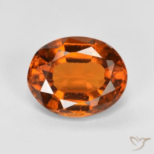 2.52ct Natürlicher Mitteldunkles Orange Hessonit-Granat, Oval, VS