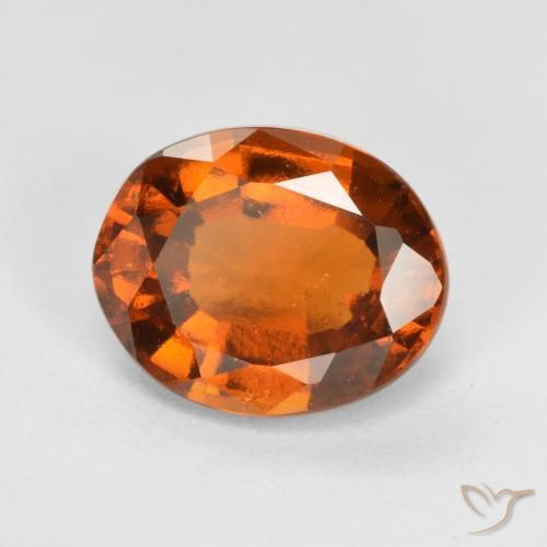 9,17 ctw natürlicher Mitteldunkles Orange Hessonit-Granat, Oval, VS