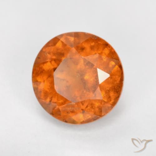 1.56ct Natürlicher Mittelorange Hessonit-Granat, Runden, SI