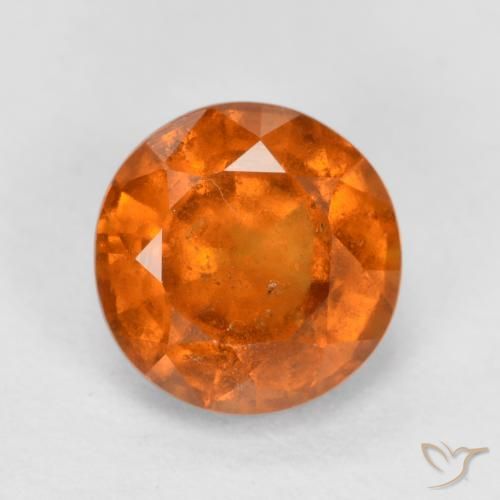 1.64ct Natürlicher Mittelorange Hessonit-Granat, Runden, SI