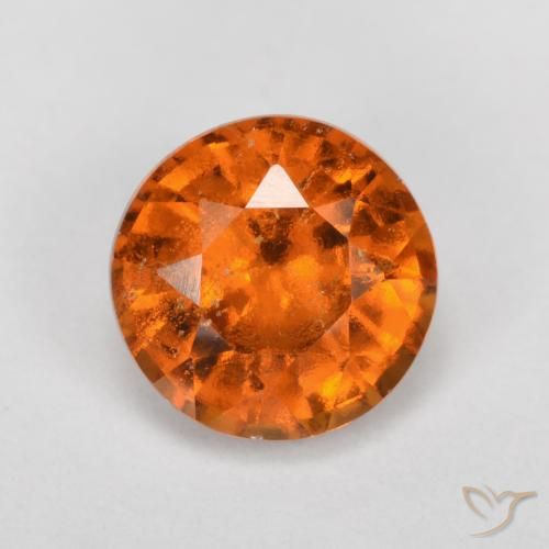 1.57ct Natürlicher tieforange Hessonit-Granat, Runden, SI