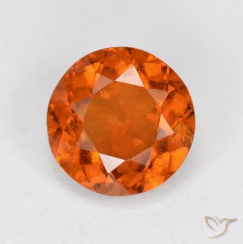 1.55ct Natürlicher Mittelorange Hessonit-Granat, Runden, VS-SI
