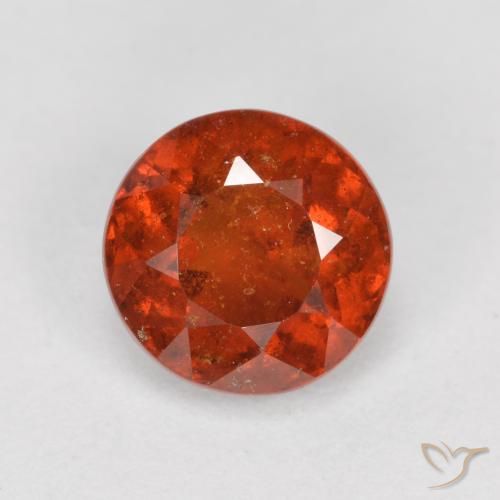 1.41ct Natürlicher rötlich-orange Hessonit-Granat, Runden, SI