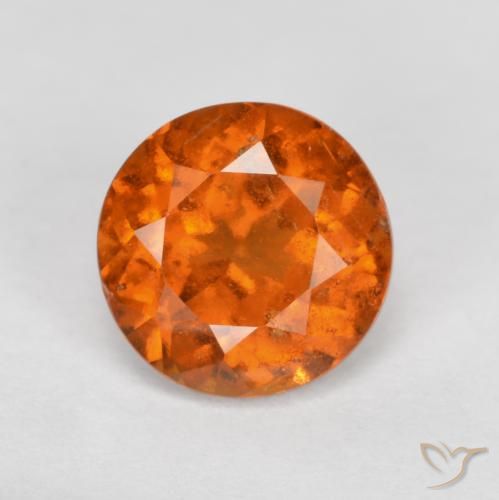 1.50ct Natürlicher tieforange Hessonit-Granat, Runden, SI