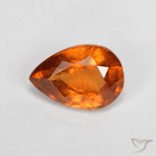 9,17 ctw natürlicher Mittelorange Hessonit-Granat, Birnenform, SI