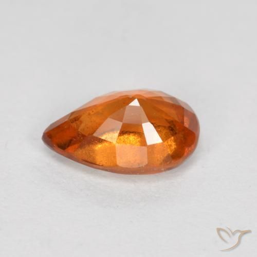9,17 ctw natürlicher Mittelorange Hessonit-Granat, Birnenform, SI