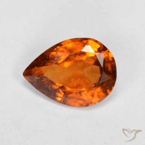 9,17 ctw natürlicher Mitteldunkles Orange Hessonit-Granat, Birnenform, SI