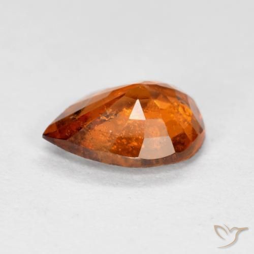 9,17 ctw natürlicher Mitteldunkles Orange Hessonit-Granat, Birnenform, SI