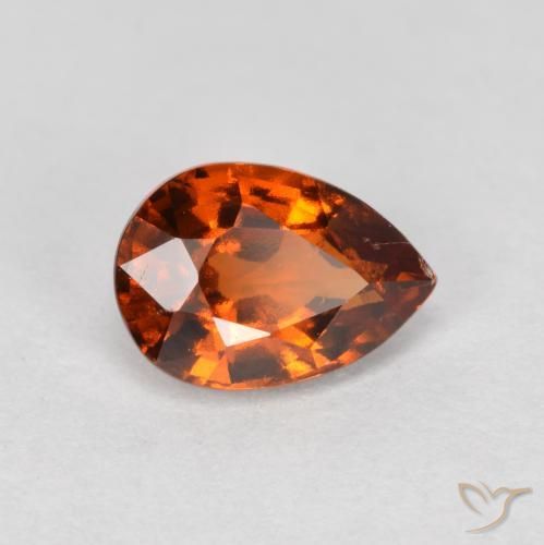 0.85ct Natürlicher Amber Orange Hessonit-Granat, Birnenform, VS