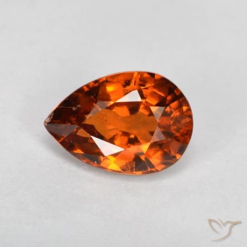 9,17 ctw natürlicher Amber Orange Hessonit-Granat, Birnenform, VS