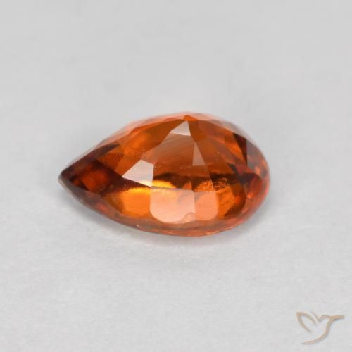9,17 ctw natürlicher Amber Orange Hessonit-Granat, Birnenform, VS