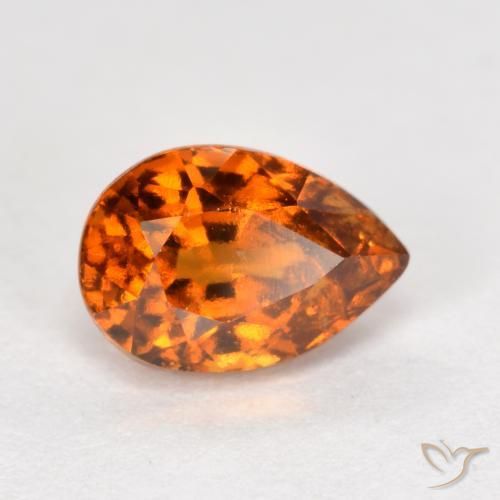 1.04ct Natürlicher Mitteldunkles Orange Hessonit-Granat, Birnenform, VS-SI