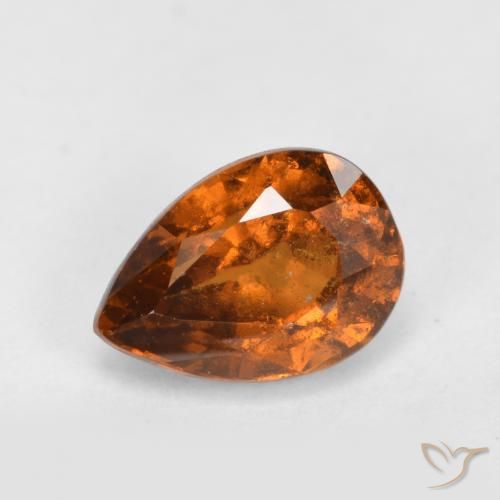 1.04ct Natürlicher Mitteldunkles Orange Hessonit-Granat, Birnenform, VS-SI