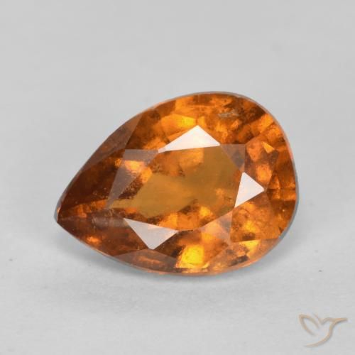 0.98ct Natürlicher Mitteldunkles Orange Hessonit-Granat, Birnenform, VS-SI