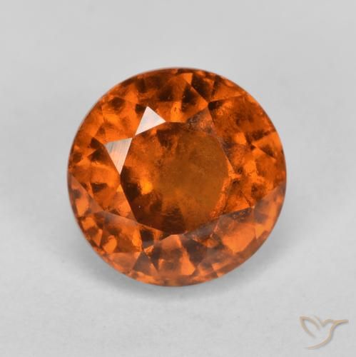 1.87ct Natürlicher tieforange Hessonit-Granat, Runden, VS-SI
