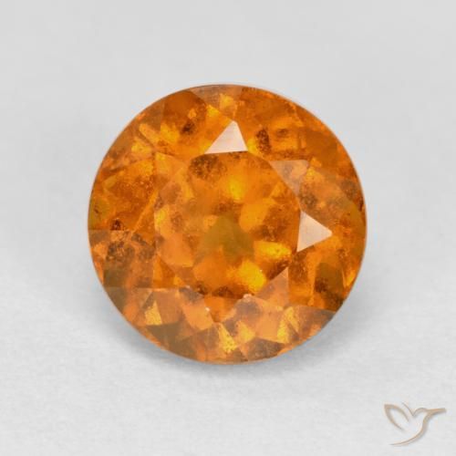 1.61ct Natürlicher Mittelorange Hessonit-Granat, Runden, VS-SI