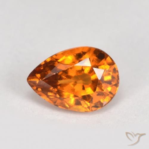 0.88ct Natürlicher Mittelorange Hessonit-Granat, Birnenform, VS