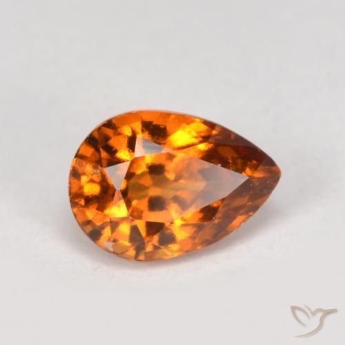 9,17 ctw natürlicher Mittelorange Hessonit-Granat, Birnenform, VS