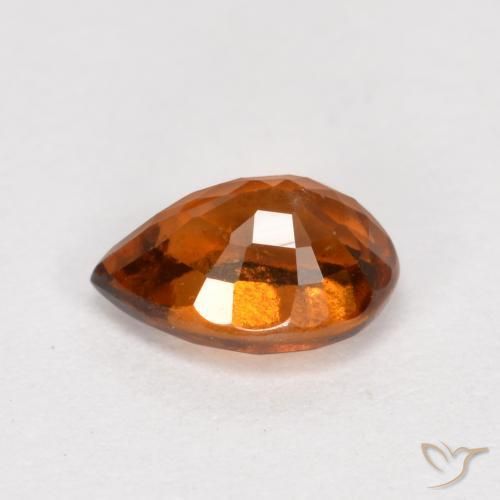 9,17 ctw natürlicher rötlich-orange Hessonit-Granat, Birnenform, VS-SI
