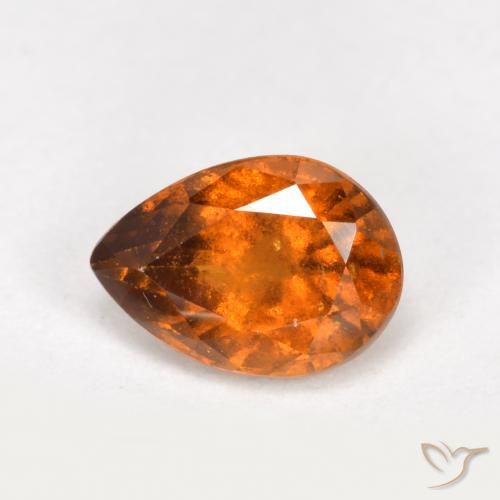 9,17 ctw natürlicher Mitteldunkles Orange Hessonit-Granat, Birnenform, SI