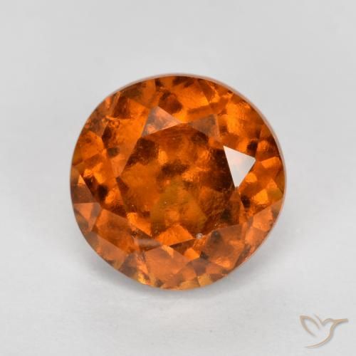 1.70ct Natürlicher Mitteldunkles Orange Hessonit-Granat, Runden, VS
