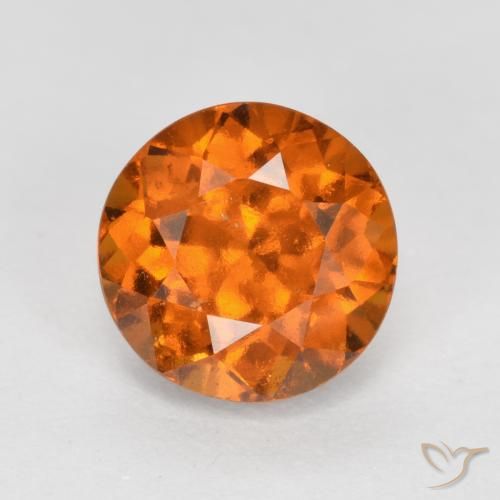 1.59ct Natürlicher Mittelorange Hessonit-Granat, Runden, VS