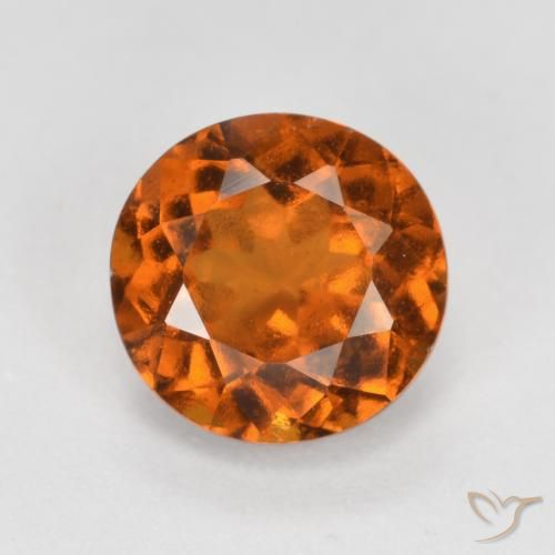1.46ct Natürlicher tieforange Hessonit-Granat, Runden, VS
