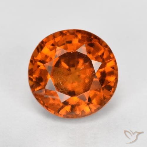 1.72ct Natürlicher rötlich-orange Hessonit-Granat, Runden, VVS-VS