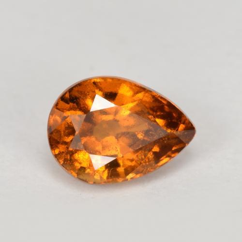 0,90 ctw natürlicher orangefarbener Hessonit, Birnenform, VS-SI