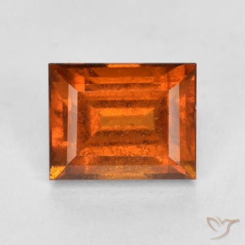 2.01ct Natürlicher Amber Orange Hessonit-Granat, Baguette, VS-SI