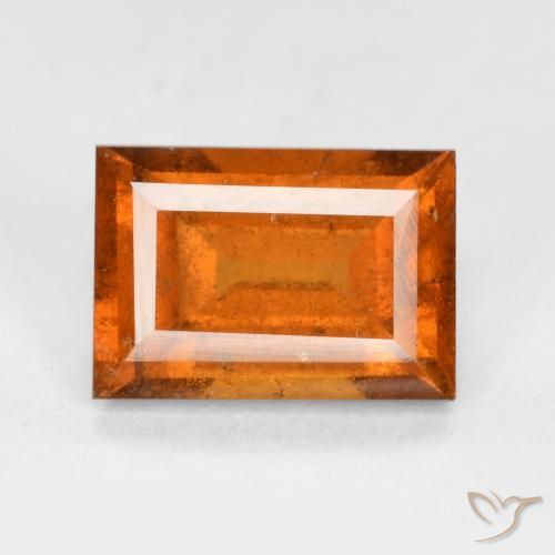 1.89ct Natürlicher tieforange Hessonit-Granat, Baguette, VS-SI