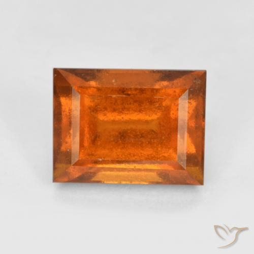 2.15ct Natürlicher tieforange Hessonit-Granat, Baguette, VS-SI