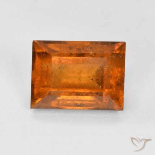 2.44ct Natürlicher tieforange Hessonit-Granat, Baguette, VS-SI