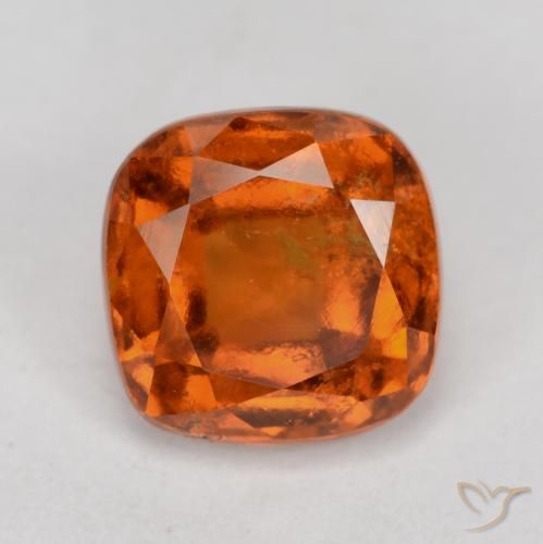 2.14ct Natürlicher Mittelorange Hessonit-Granat, Kissen, SI
