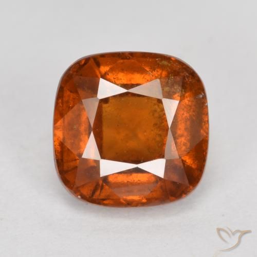 2.13ct Natürlicher Amber Orange Hessonit-Granat, Kissen, SI