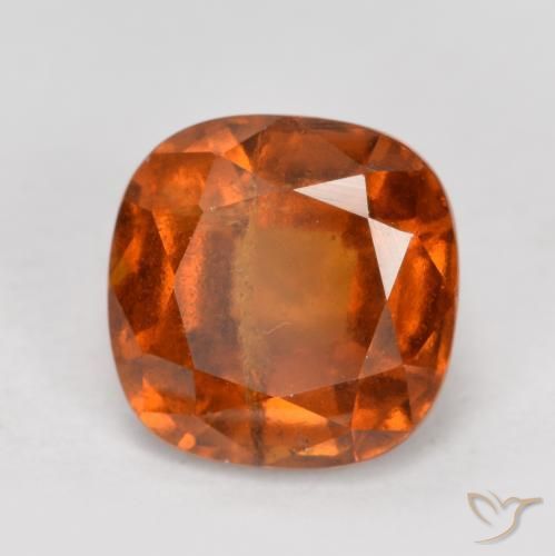 2.16ct Natürlicher Amber Orange Hessonit-Granat, Kissen, SI