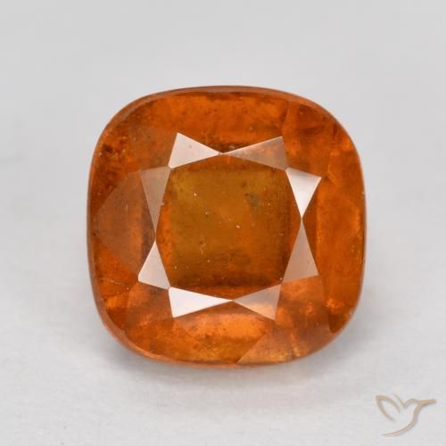 2.42ct Natürlicher Amber Orange Hessonit-Granat, Kissen, SI
