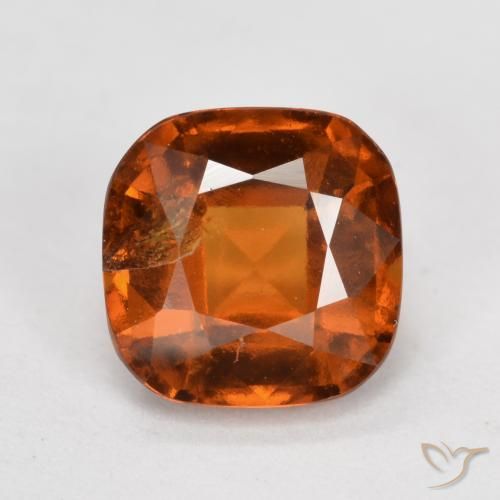 1.80ct Natürlicher tieforange Hessonit-Granat, Kissen, SI