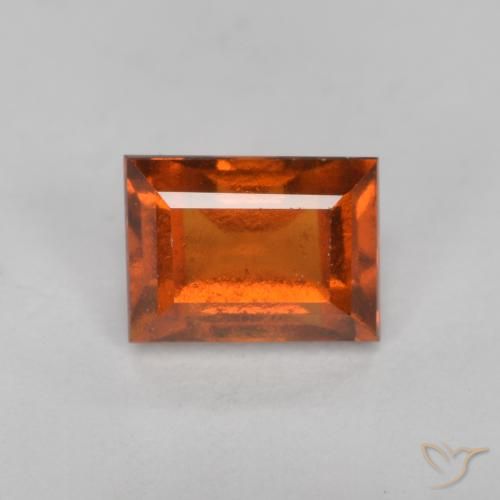 9,17 ctw natürlicher rötlich-orange Hessonit-Granat, Baguette, VS